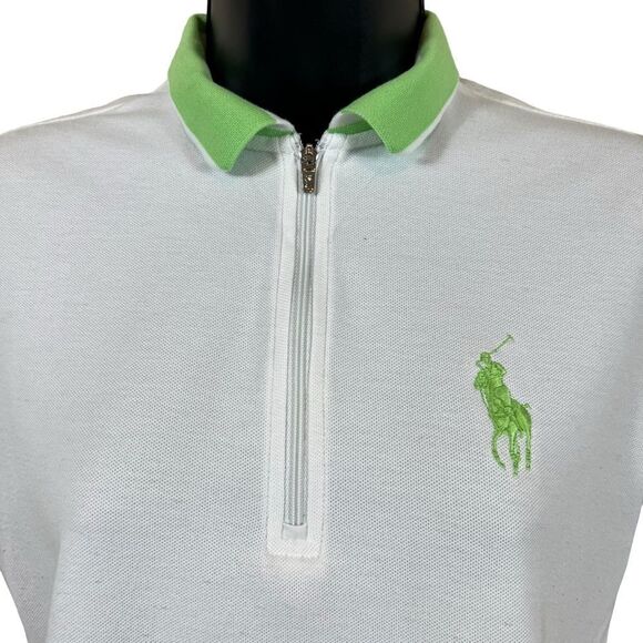 Ralph Lauren Golf Polo White & Lime Green - Picture 2 of 9